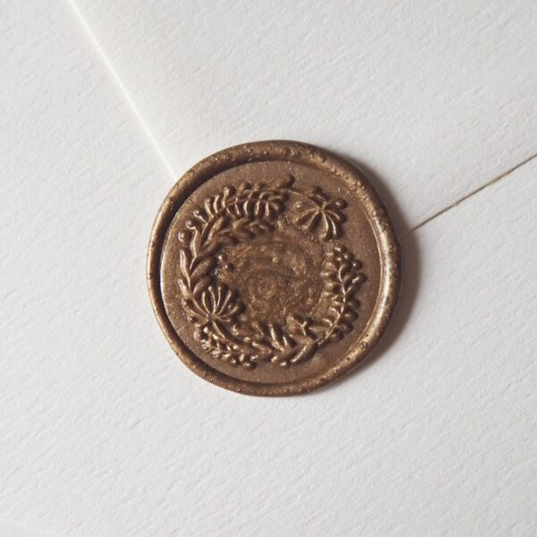 Odbicia lakowe - wianek - Stare złoto