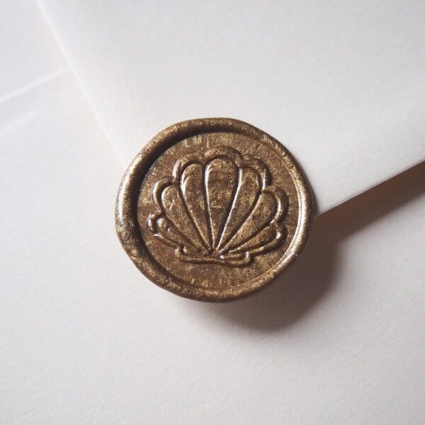 Odbicia lakowe - muszla - Stare złoto