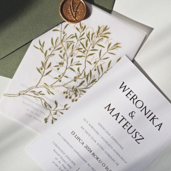 Zaproszenia - Olive