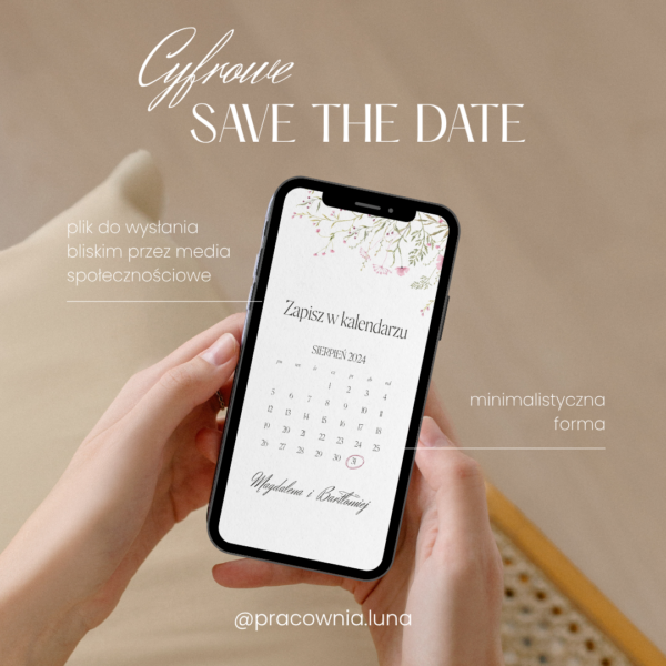 Cyfrowe Save the Date - Delicate