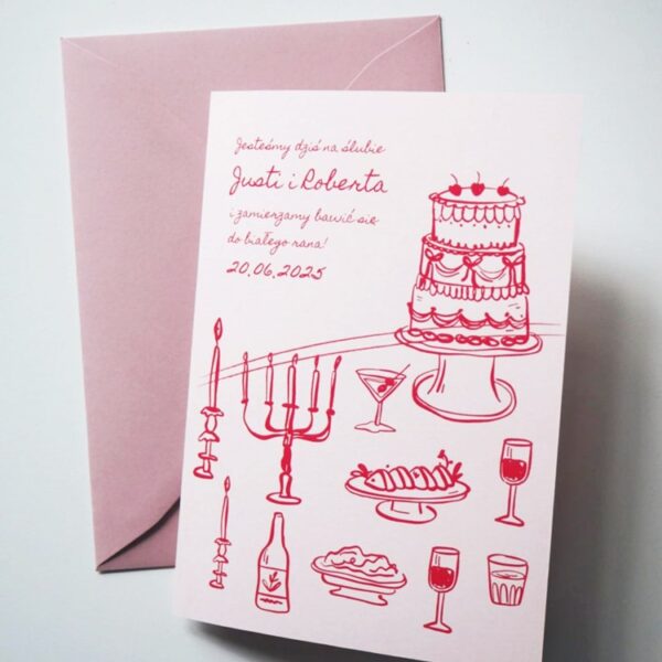 Kartka na ślub z personalizacją - Funky