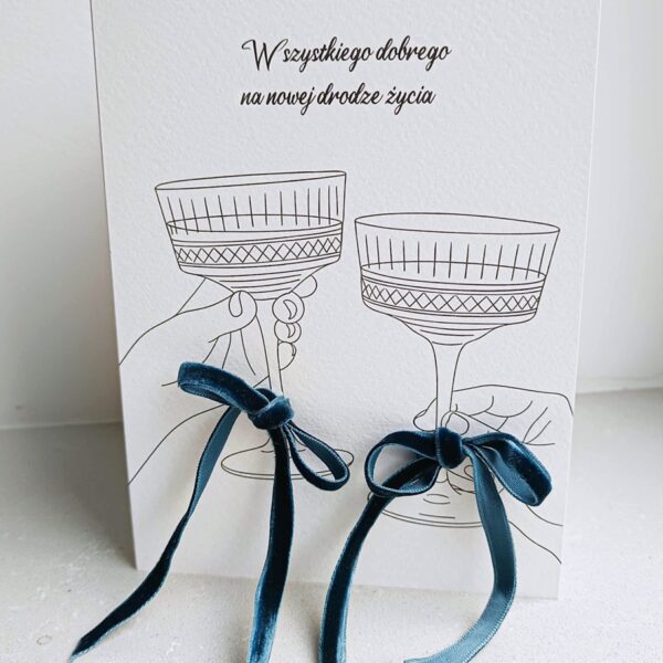 Kartka na ślub bez personalizacji - Toast