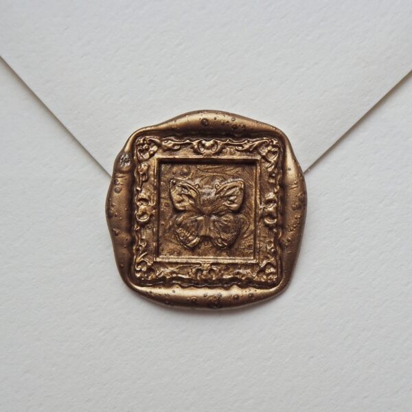 Odbicia lakowe - motyl w ramce