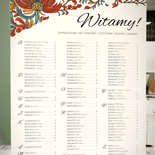 Plan stołów - Ignis